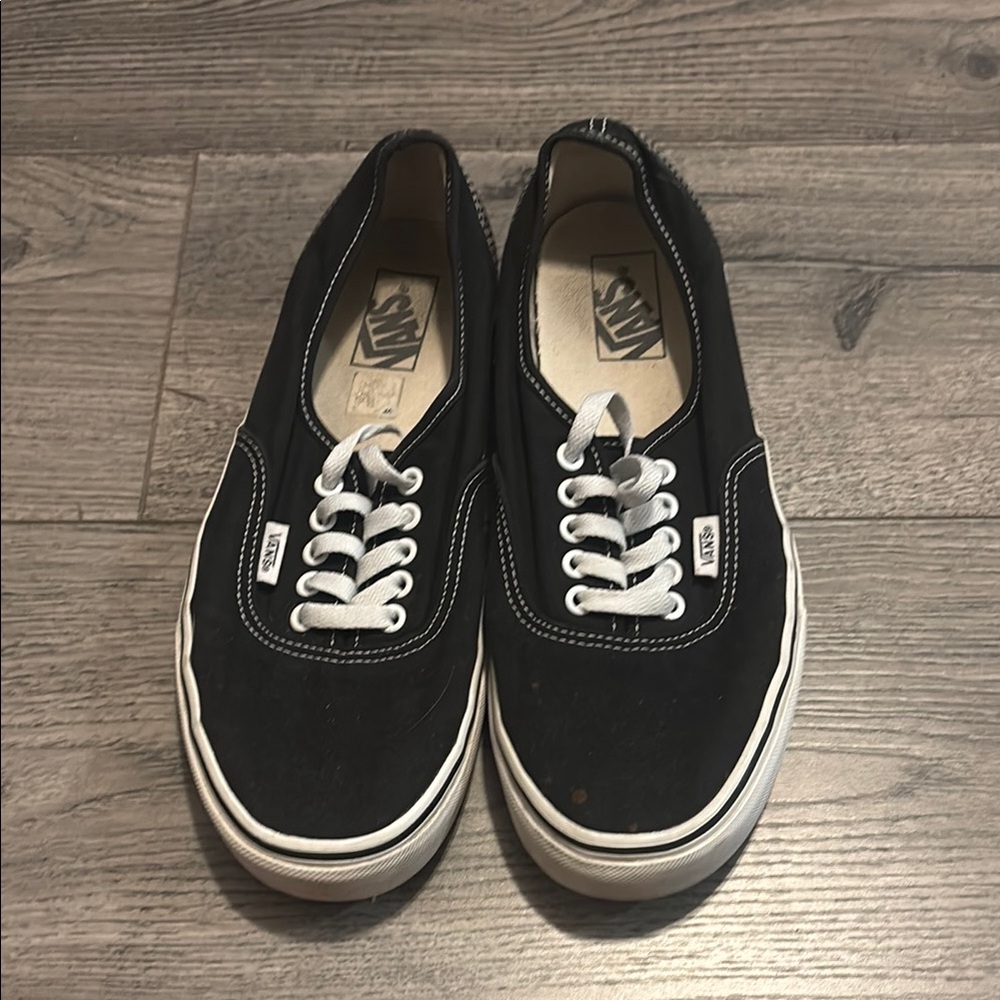 Vans Black and White Canvas Sneakers